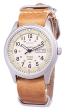 Seiko 5 Sports SNZG07J1-LS18 Military Japan Made Brown Leather Strap Men's Watch-Branded Watches-Blue-JadeMoghul Inc.