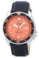 Seiko Automatic Diver's Ratio Black Leather SKX011J1-LS10 200M Men's Watch-Branded Watches-Blue-JadeMoghul Inc.