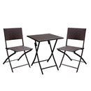 Seren Cottage Style 3-Pc Patio Set, Expresso-Outdoor Lounge Sets-Espresso-Aluminum-JadeMoghul Inc.