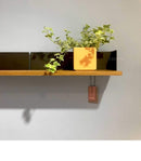Shelf Black Shelf - 12" x 12" x 21" Black Veneer Shelf HomeRoots