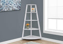 Shelf Black Shelf - 24.25" x 34.25" x 60" White, Black, Particle Board - Bookcase Corner Accent Shelf HomeRoots
