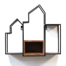 Shelf Black Shelf - Scandinavian Decorative Shelf HomeRoots