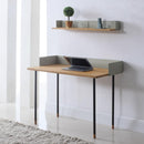 Shelf Wall Shelf Unit - 12" x 12" x 21" Beige Veneer Shelf HomeRoots