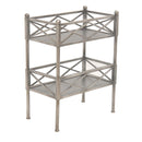 Shelf Wall Shelf Unit - 14.5" x 24.5" x 31.5" Silver, Metal, Metal Bookcase/Storage Shelf HomeRoots