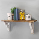 Shelf Wall Shelf Unit - 23.75" X 6.5" X 8.75" Natural White Wood Shelf HomeRoots