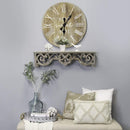 Shelf Wall Shelf Unit - 31.25" X 6" X 7.5" Natural Wood Mdf With Wood Veneer Wall Shelf HomeRoots