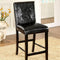 SideBahamas Contemporary counter height Chair With Black Finish, Set of Two Chair With Black Finish, Set Of Two-Armchairs and Accent Chairs-Black-Leatherette Solid Wood Wood Veneer & Others-JadeMoghul Inc.
