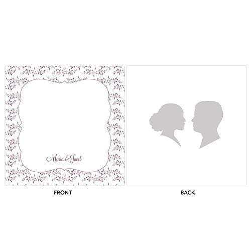 Silhouette Engraved Personalised Acrylic Block Cake Topper (Pack of 1)-Wedding Cake Toppers-JadeMoghul Inc.