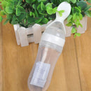Silicone Baby Feeding Bottle With Spoon Food Supplement Rice Cereal Bottle Baby Squeeze Spoon Silica Gel Spoon BB0065 AExp