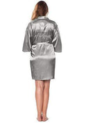 Silk Bridesmaid Robe - Women Short Satin Robes - Sleepwear AExp