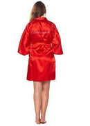 Silk Bridesmaid Robe - Women Short Satin Robes - Sleepwear AExp