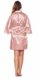 Silk Bridesmaid Robe - Women Short Satin Robes - Sleepwear AExp