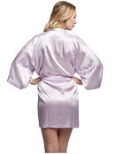 Silk Bridesmaid Robe - Women Short Satin Robes - Sleepwear AExp