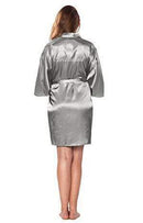 Silk Bridesmaid Robe - Women Short Satin Robes - Sleepwear AExp