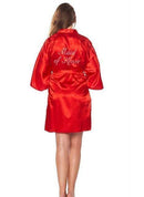 Silk Bridesmaid Robe - Women Short Satin Robes - Sleepwear AExp