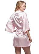 Silk Bridesmaid Robe - Women Short Satin Robes - Sleepwear-As the photo show 17-S-JadeMoghul Inc.