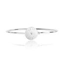 Silver Bangle Bracelet Engraved Love with Crystal Rhinestone (Pack of 1)-Personalized Gifts for Women-JadeMoghul Inc.