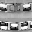 Bracelet For Girls 3W998 Stainless Steel Bracelet with Ceramic in Jet