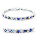 Bracelet For Girls 46904 Rhodium Brass Bracelet with Synthetic