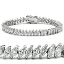 Bracelet For Girls 47106 Rhodium Brass Bracelet with AAA Grade CZ