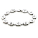 Bracelets For Women LO581 Matte Rhodium & Rhodium Brass Bracelet with CZ