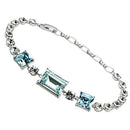 Crystal Bracelets 3W176 Rhodium Brass Bracelet with Top Grade Crystal