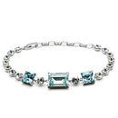 Crystal Bracelets 3W176 Rhodium Brass Bracelet with Top Grade Crystal