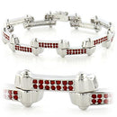 Crystal Bracelets LO610 Imitation Rhodium Brass Bracelet with Crystal in Siam