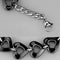 Silver Bracelets Cute Bracelets 3W1007 Stainless Steel Bracelet with Ceramic in Jet Alamode Fashion Jewelry Outlet