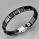 Cute Bracelets 3W984 Stainless Steel Bracelet with Ceramic in Jet