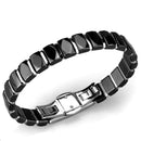 Cute Bracelets 3W990 Stainless Steel Bracelet with Ceramic in Jet