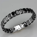 Cute Bracelets 3W990 Stainless Steel Bracelet with Ceramic in Jet