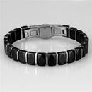 Cute Bracelets 3W990 Stainless Steel Bracelet with Ceramic in Jet