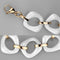 Silver Bracelets Gold Bangle Bracelet 3W1010 Rose Gold - Stainless Steel Bracelet with Ceramic Alamode Fashion Jewelry Outlet