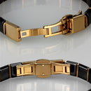 Gold Bangle Bracelet 3W986 Rose Gold - Stainless Steel Bracelet with Ceramic