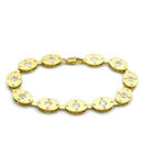 Silver Bracelets Gold Bracelet For Women LO2018 Matte Gold & Gold Brass Bracelet with CZ Alamode Fashion Jewelry Outlet