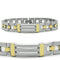 Silver Bracelets Gold Bracelet For Women LO2030 Matte Rhodium & Gold White Metal Bracelet Alamode Fashion Jewelry Outlet