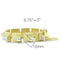 Gold Bracelet For Women LO2037 Matte Gold Brass Bracelet with Crystal