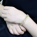 Gold Bracelet LO4735 Gold Brass Bracelet with AAA Grade CZ