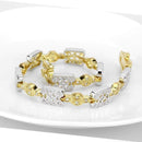Gold Bracelet LO4741 Gold+Rhodium Brass Bracelet with AAA Grade CZ