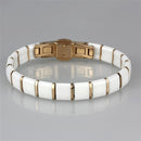 Gold Charm Bracelet 3W987 Rose Gold - Stainless Steel Bracelet with Ceramic
