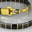 Gold Charm Bracelet 3W988 Gold - Stainless Steel Bracelet with Ceramic