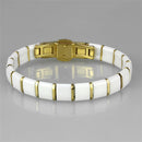 Gold Charm Bracelet 3W989 Gold - Stainless Steel Bracelet with Ceramic