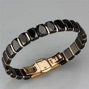 Gold Charm Bracelet 3W992 Rose Gold - Stainless Steel Bracelet with Ceramic