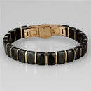 Gold Charm Bracelet 3W992 Rose Gold - Stainless Steel Bracelet with Ceramic
