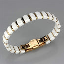 Gold Charm Bracelet 3W993 Rose Gold - Stainless Steel Bracelet with Ceramic