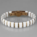 Gold Charm Bracelet 3W993 Rose Gold - Stainless Steel Bracelet with Ceramic