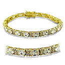 Gold Charm Bracelet 415502 Gold Brass Bracelet with AAA Grade CZ