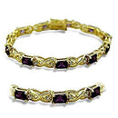 Gold Charm Bracelet 415706 Gold Brass Bracelet with AAA Grade CZ
