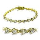 Gold Charm Bracelet 415804 Gold Brass Bracelet with AAA Grade CZ